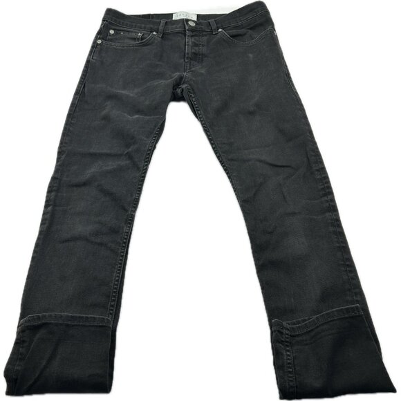 Sandro Paris Womens Jeans Size 31 Dark Wash Skinny Button Fly Black - Picture 4 of 16
